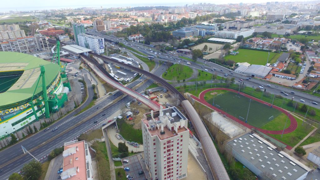 Panorâmica dos viadutos do Campo Grande